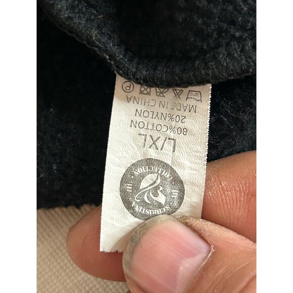 Adult L/XL Lips Kiss Hoodie Black Red GUC - Picture 3 of 3